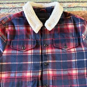 Banana Republic Red and Blue Plaid Jacket